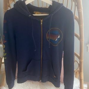 Aviator Nation Navy Logo Zip Up